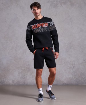 Superdry Gym Tech Stretch Férfi Rövidnadrág Fekete | LTEQG1724